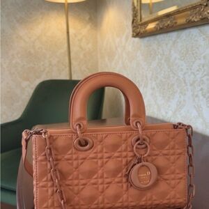 Dior Brown Quilted Satchel